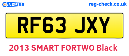 RF63JXY are the vehicle registration plates.