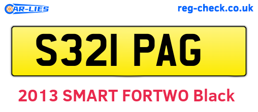 S321PAG are the vehicle registration plates.