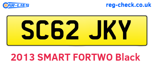 SC62JKY are the vehicle registration plates.