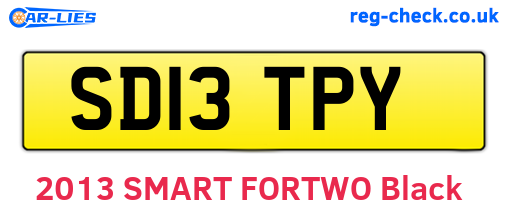 SD13TPY are the vehicle registration plates.