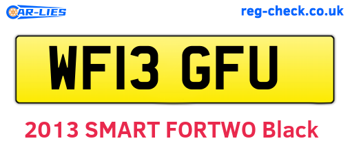 WF13GFU are the vehicle registration plates.
