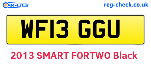 WF13GGU are the vehicle registration plates.