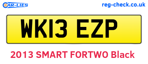 WK13EZP are the vehicle registration plates.