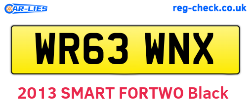 WR63WNX are the vehicle registration plates.