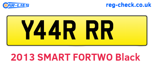 Y44RRR are the vehicle registration plates.