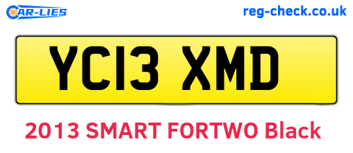 YC13XMD are the vehicle registration plates.