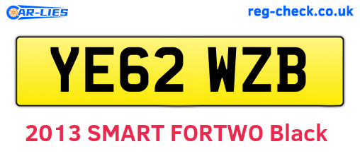 YE62WZB are the vehicle registration plates.