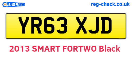 YR63XJD are the vehicle registration plates.