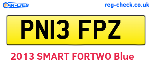 PN13FPZ are the vehicle registration plates.