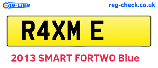 R4XME are the vehicle registration plates.