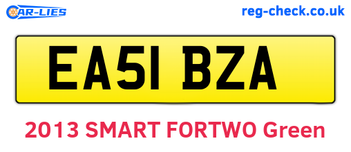 EA51BZA are the vehicle registration plates.