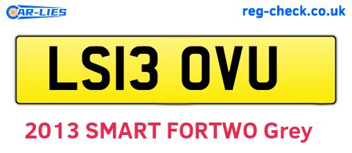 LS13OVU are the vehicle registration plates.