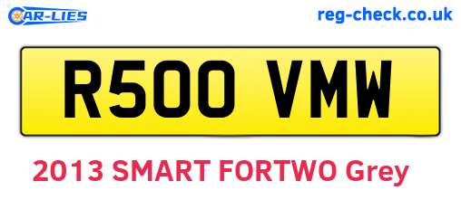 R500VMW are the vehicle registration plates.