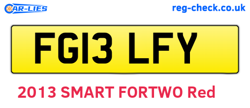 FG13LFY are the vehicle registration plates.