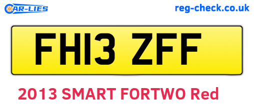 FH13ZFF are the vehicle registration plates.