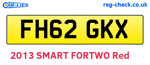 FH62GKX are the vehicle registration plates.