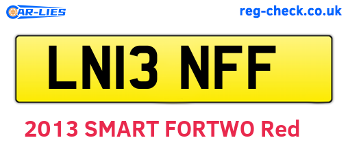 LN13NFF are the vehicle registration plates.