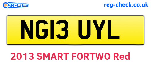 NG13UYL are the vehicle registration plates.
