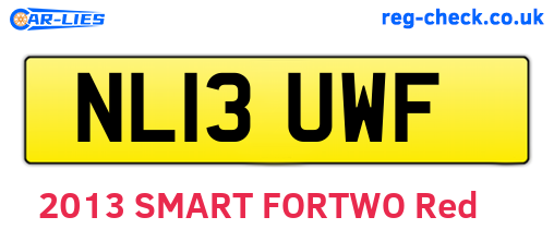 NL13UWF are the vehicle registration plates.