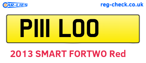 P111LOO are the vehicle registration plates.