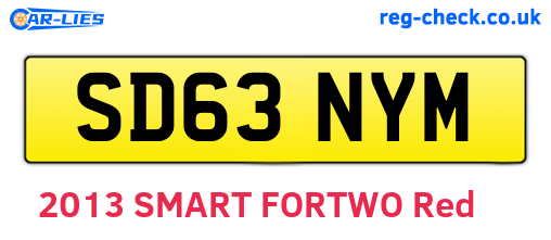 SD63NYM are the vehicle registration plates.