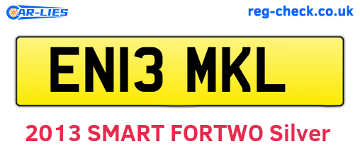 EN13MKL are the vehicle registration plates.