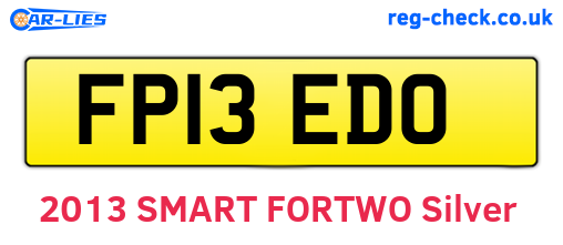 FP13EDO are the vehicle registration plates.