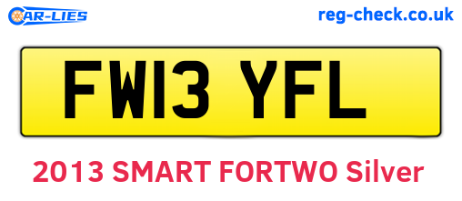 FW13YFL are the vehicle registration plates.