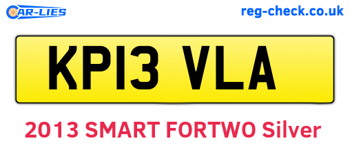 KP13VLA are the vehicle registration plates.