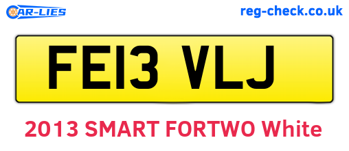 FE13VLJ are the vehicle registration plates.