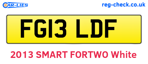 FG13LDF are the vehicle registration plates.