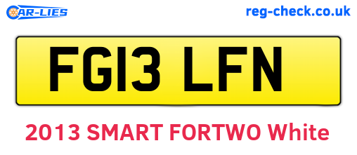 FG13LFN are the vehicle registration plates.