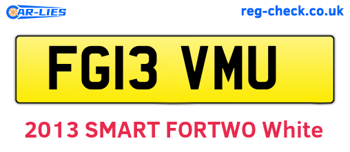 FG13VMU are the vehicle registration plates.