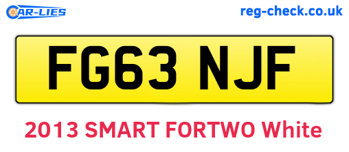 FG63NJF are the vehicle registration plates.