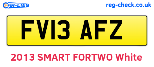 FV13AFZ are the vehicle registration plates.