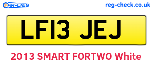 LF13JEJ are the vehicle registration plates.