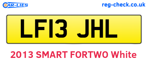 LF13JHL are the vehicle registration plates.