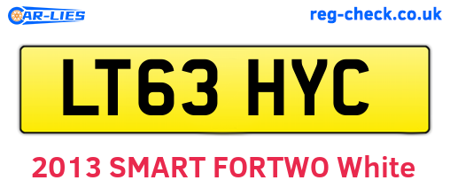 LT63HYC are the vehicle registration plates.