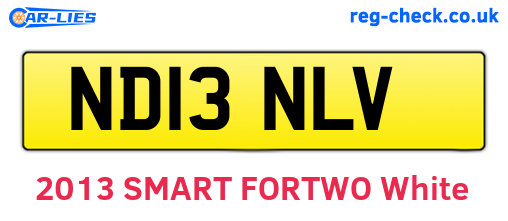 ND13NLV are the vehicle registration plates.