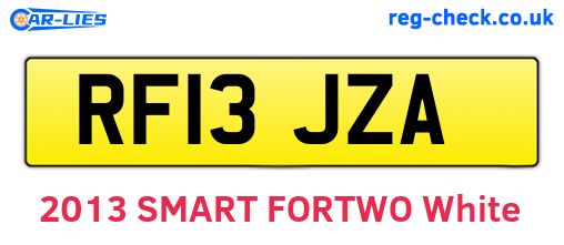RF13JZA are the vehicle registration plates.