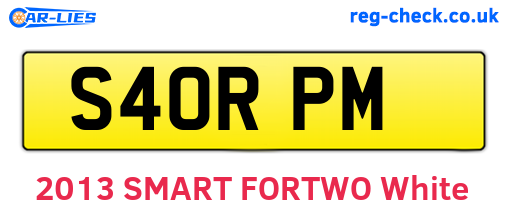 S40RPM are the vehicle registration plates.