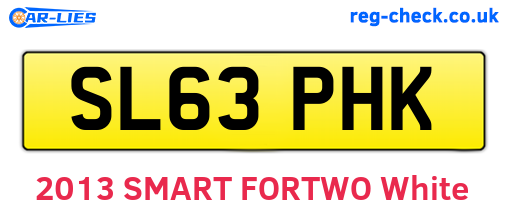 SL63PHK are the vehicle registration plates.