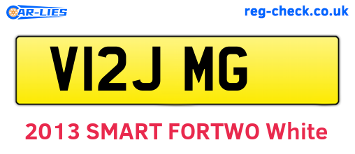 V12JMG are the vehicle registration plates.