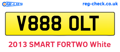 V888OLT are the vehicle registration plates.