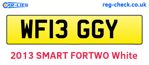 WF13GGY are the vehicle registration plates.