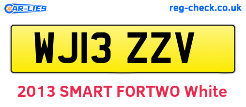 WJ13ZZV are the vehicle registration plates.