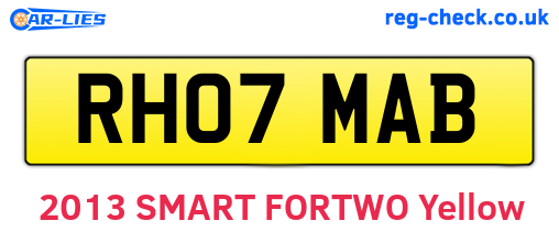 RH07MAB are the vehicle registration plates.