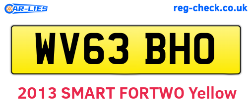 WV63BHO are the vehicle registration plates.