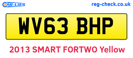 WV63BHP are the vehicle registration plates.