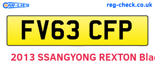 FV63CFP are the vehicle registration plates.